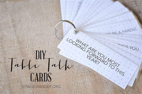 Free Printable Dinner Table Talk Cards - Our Handcrafted Life | Dinner table games, Table talk ...