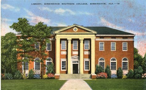 Library Postcards: Library, Birmingham Southern College, Birmingham ...