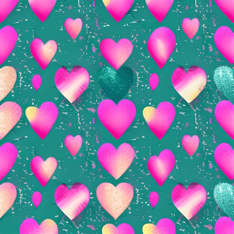 Pink Heart Pattern Glitter Background · Creative Fabrica