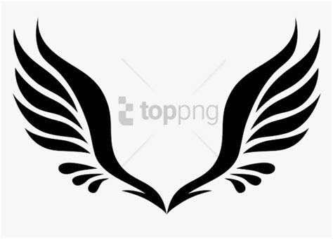 Angel Wings Icon Png - Simple Tribal Wing Tattoo, Transparent Png , Transparent Png Image - PNGitem