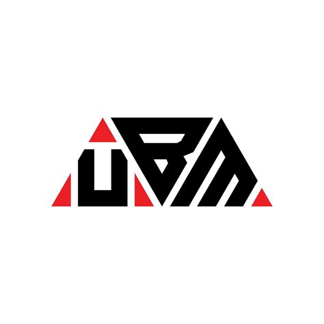 UBM triangle letter logo design with triangle shape. UBM triangle logo ...