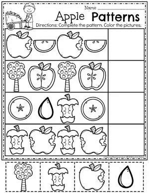 Apple Theme Preschool - Planning Playtime | Preschool apple worksheets ...