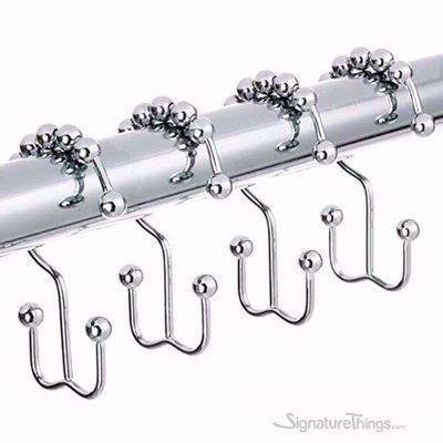 SignatureThings | Metal Double Shower Curtain Rings Set of 12