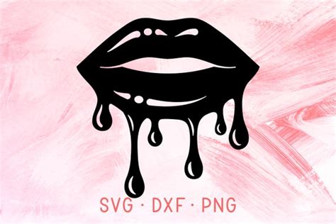 Black Dripping Lips SVG DXF PNG Cut File for Cricut Sexy Make - Etsy