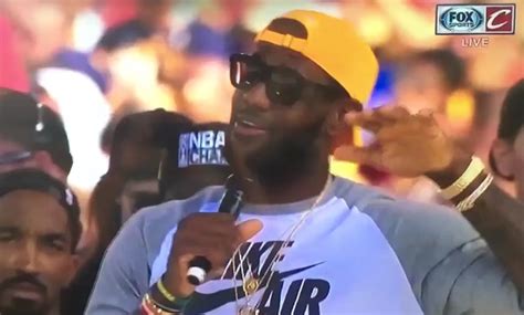 LeBron James drops F-bomb during Cavaliers' parade (Video) | Larry ...