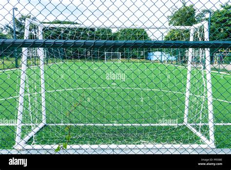 Artificial turf football field Stock Photo - Alamy