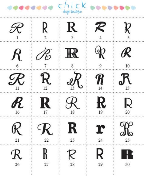 Cursive Fonts Letter R