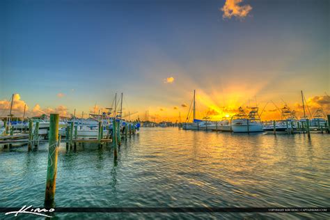 Fort Pierce Marina Sunset Waterway | Royal Stock Photo