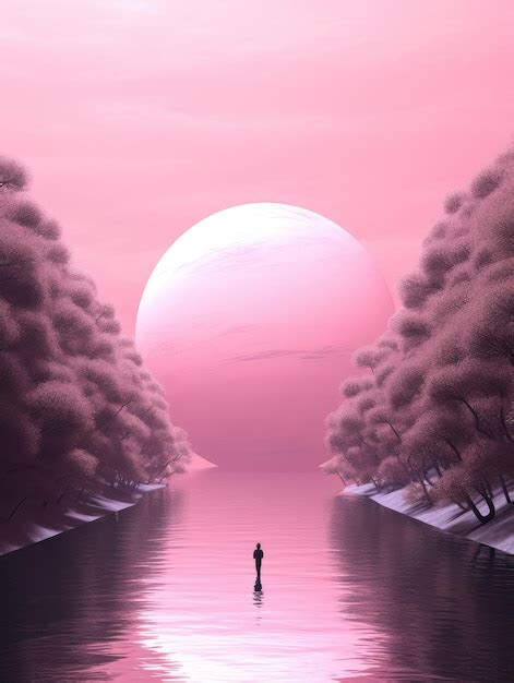 Premium AI Image | purple wallpaper pink sunrise background