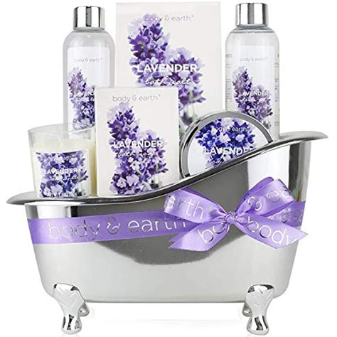 Bath Spa Gift Basket, Body & Earth Lavender Scented Spa Gift Set - 6 Pcs, £6.99 at Amazon