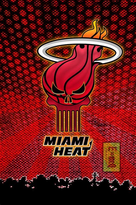 Miami Heat Art Miami Heat Poster Miami Heat Punisher by McQDesign