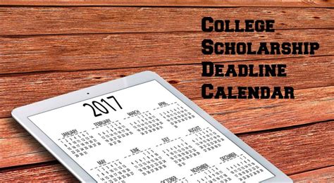 College Scholarship Deadline Calendar - Kayla Fioravanti