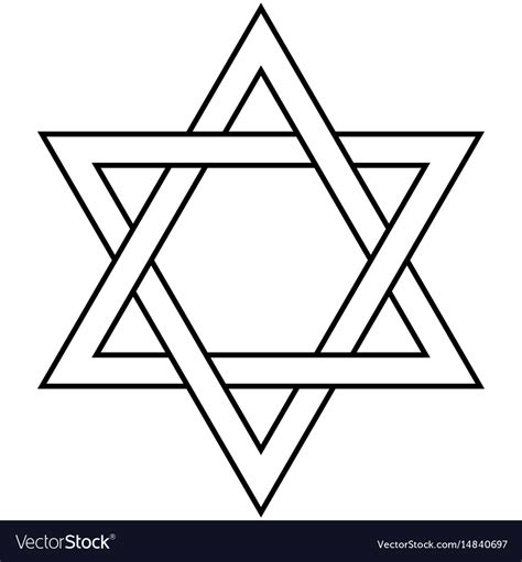 Star of david icon symbol israel judaism Vector Image