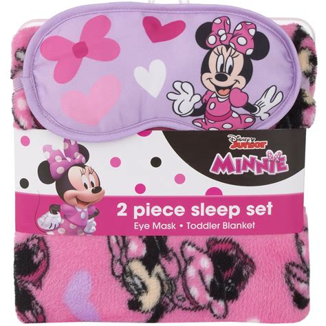 Disney Toddler Minnie Mouse Blanket and Sleep Mask Set - Walmart.com