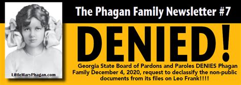 Leo Frank Pardon Files Denied! - Little Mary Phagan