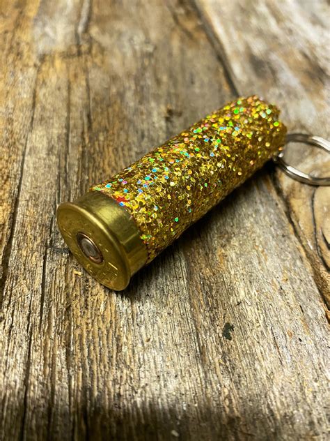 Glitter Shotgun Shell Keychain | Etsy