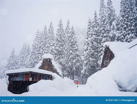 Winter at Shirakawa-go Village in Gifu, Japan Editorial Photography - Image of tourism, view ...