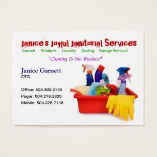 Janitorial Business Cards & Templates | Zazzle