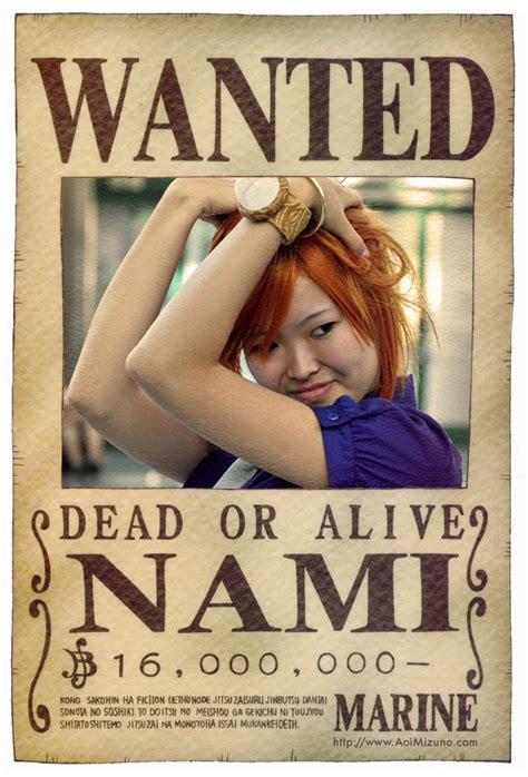 Nami Wanted Poster by AoiMizuno on DeviantArt