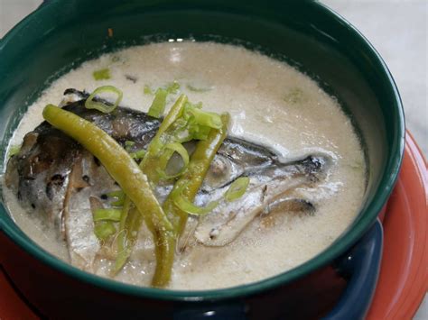 Fish head soup with coconut cream