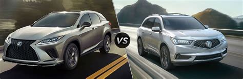 2020 LEXUS RX VS 2020 ACURA MDX