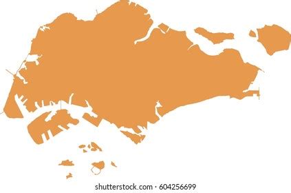 Singapore Vector Map Stock Vector (Royalty Free) 604256699 | Shutterstock