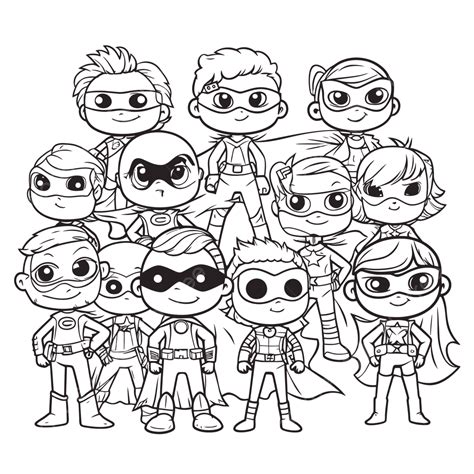 Dessin De Coloriage Super Heros Vecteur PNG , Aimer Le Dessin, Dessin ...