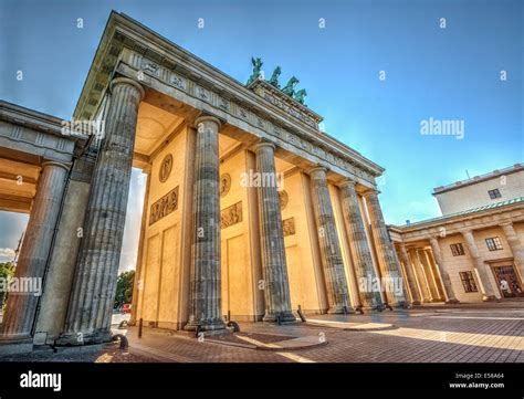 Brandenburg Gate (1788) at sunset, Berlin, Germany. Hdr image Stock Photo - Alamy