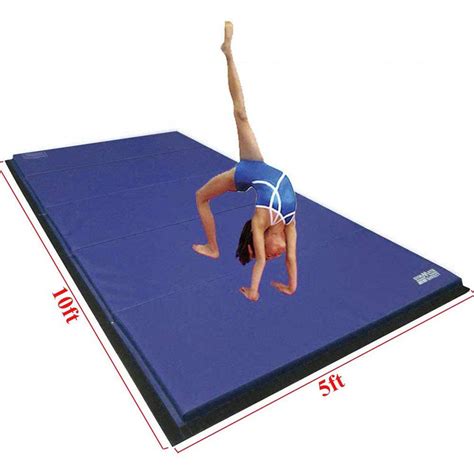 Gymnastics Mat Folding Tumbling Exercise Mat - 2" 4" Thick Folding Gym ...