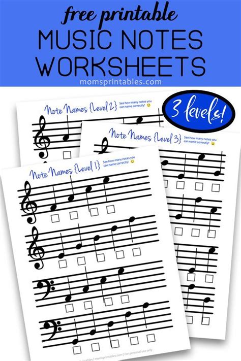 Free Printable Music Notes Worksheets | Music theory worksheets ...