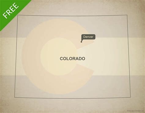 Free vector map of Colorado outline | One Stop Map