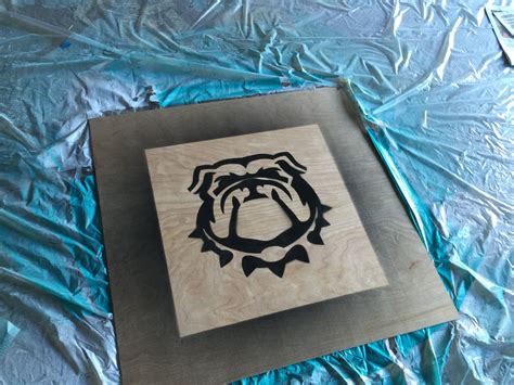 Georgia Bulldog Mascot Uga Stencil | Wall stencil letters, Custom ...