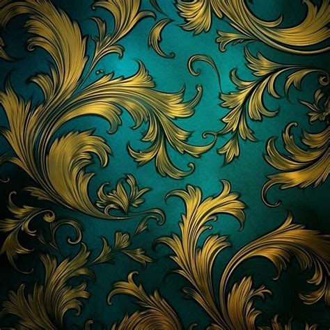 Premium Photo | Dark turquoise and gold gradient background