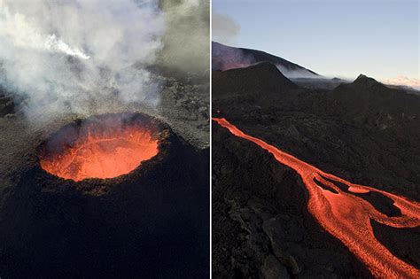 Reunion Island volcano eruption: Photo shows lava at Piton de la ...