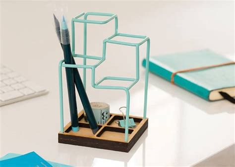 A 3D Desk Organizer That Looks Like a Sketch | Modern desk accessories ...