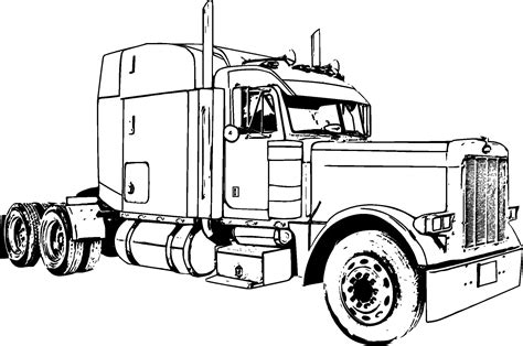 Peterbilt Semi Truck Coloring Pages