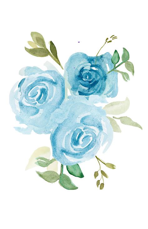 Blue Roses Painting by Rachel Reis - Fine Art America