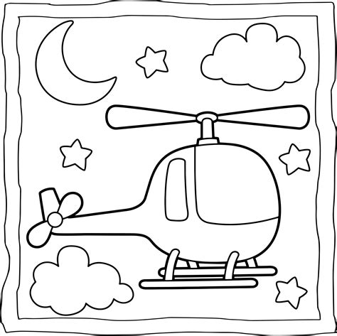 Helicopter Coloring Book : Easy and Fun Helicopter Coloring Pages for Kids | Made By Teachers