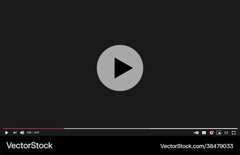 Youtube video player template Royalty Free Vector Image