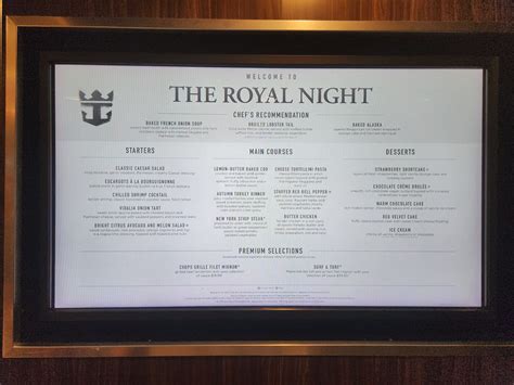 70 Inspiring Royal Caribbean Main Dining Room Menu 2024 Navigator With ...