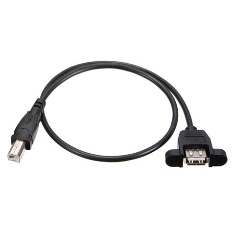 50cm USB B male to USB Type A Female Cable Portable Connector Adapter USB Type Socket Printer ...