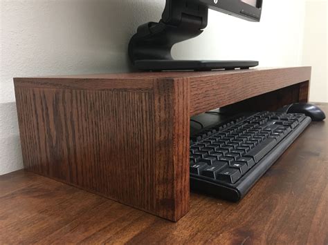 Modern Computer LED LCD TV Monitor Riser Stand Oak Wood by JDI Home ...