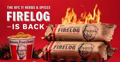 KFC Limited-Edition 11 Herbs & Spices Firelog $15.88 + Free Shipping ...