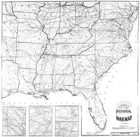 1862 Map of Civil War - American