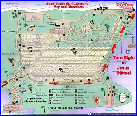 Isla Blanca Park Map - Isla Blanca Park • mappery