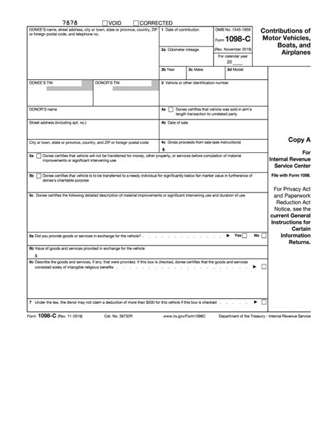 2019-2025 Form IRS 1098-C Fill Online, Printable, Fillable, Blank ...