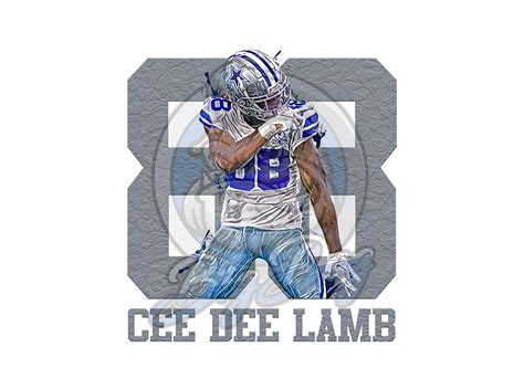 Dallas Cowboys Cee Dee Lamb PNG JPG Digital Download - Etsy India