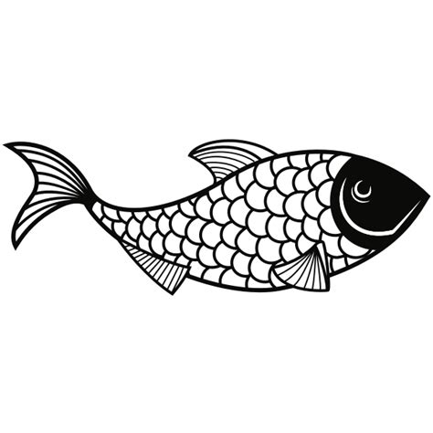 Fish stencil art silhouette | Free SVG