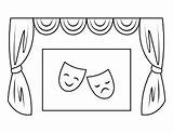 Curtains Coloring Pages sketch template