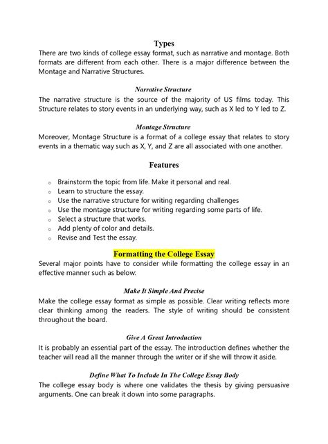 32 College Essay Format Templates & Examples - TemplateArchive